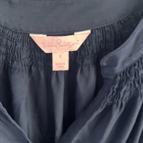 Lilly Pulitzer Navy Silk Turner Mirror‎ Dress - Picture 5 of 8